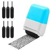 Identity Theft Protection Roller Stamp Set, Including 6-Pack Refills(No Ink Leakage) - Confidential Roller Stamp, Anti Theft, Privacy & Security Stamp, Designed for ID Blackout Security
