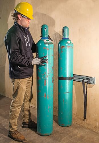 Support de cylindre mural Justrite rack double bouteille gaz comprimé 35264 - 3