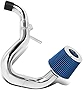 DNA Motoring ITK-0009-BL Aluminum Cold Air Intake System with Blue Filter