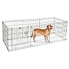 Puppy-Playpen-Collection-Foldable-Metal-Exercise-Enclosure-Eight-Panels-IndoorOutdoor-Pen-with-Gate-for-Dogs-Cats-or-Small-Animals-by-Petmaker Foldable Metal Exercise Enclosure