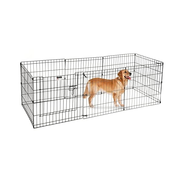 Puppy-Playpen-Collection-Foldable-Metal-Exercise-Enclosure-Eight-Panels-IndoorOutdoor-Pen-with-Gate-for-Dogs-Cats-or-Small-Animals-by-Petmaker Foldable Metal Exercise Enclosure