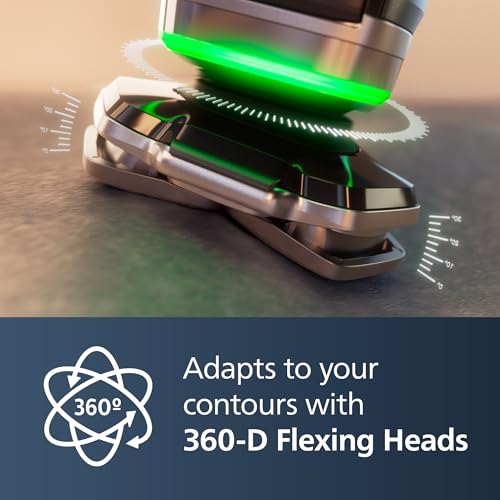 Philips Shaver Series 9000 - Wet and Dry Electric Shaver for Men, Razor with Lift and Cut, SkinIQ Technology, Pop-up Beard Trimmer, Cleaning Pod, Charging Stand and Travel Case (Model S9974/55) - Image 6