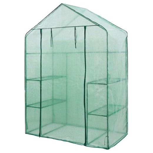 Bedding Home Walk In Greenhouse Cover, Heavy Duty Greenhouse Cover Replacement, Mini Grow House Plants & Flowers Protection Zipped Cover With Roll Up Door Green House PVC Covers