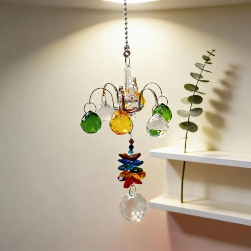 Crystal Ball Mirror Sunshine Catcher Rainbow Maker Hanging Indoor Garden - 3