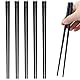 5 Paar Essstäbchen Spülmaschinenfest,Stäbchen Zum Essen,Sushi Stäbchen,Chopsticks,Japanische Esstäbchen Ess Stäbchen,24cm Rutschfeste Stäbchen für Asiatisches Geschirr Stäbchen, Wiederverwendbar