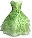 Shiny Toddler Little Girls EmbroideBright Green Beaded Flower Girl Birthday Party Dress with Petticoat 2t to 3t(Tag100),Bright Green