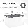 Amazon.com - Superio Storage Box with Hinged Lids, Plastic Container ...