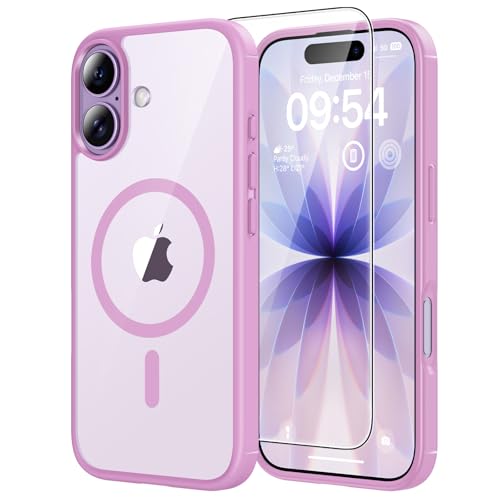 TAURI fĂĽr iPhone 17 HĂĽlle 6,3" mit Schutzfolie - Rosa
