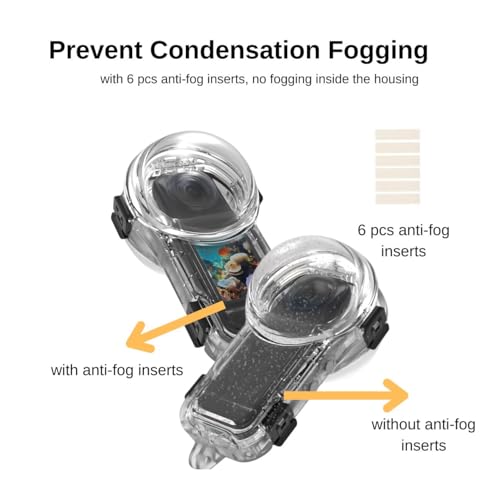 Unterwassergehäuse für Insta360 X5 – 60m Wasserdicht mit Tragetasche & 20 Anti-Beschlag Einsätzen