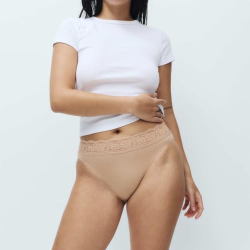 Image of Marks & Spencer Women 5 Pack Cotton Lycra High Leg & Lace Knickers
