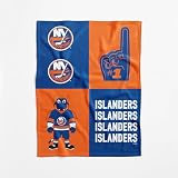 NHL New York Islanders Officially Licensed Baby Swaddle Blanket, 40 x 50 in, Soft Lightweight Polyester, Domino Design