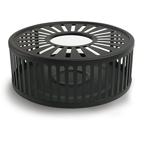Creano schwarzes Design Stövchen aus Edelstahl mit Teelichthalter - Teewärmer - stabil klappert Nicht - für sämtliche Teekannen geeignet