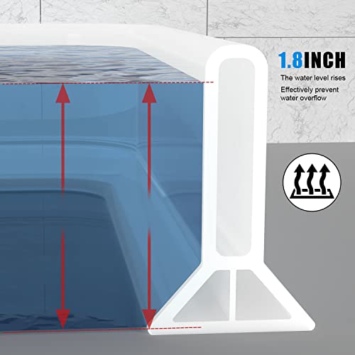 Sikaiqi 78 Inch Shower Threshold Water Dam Collapsible 1.99" Tall Shower Stopper Barrier And Stop Water Keep Dry And Wet Separation Suitable For Bathroom And Kitchen #TOP4