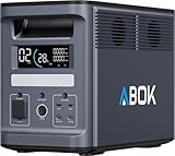 ABOK Ark2000 Powerstation 1536Wh LiFePO4, erweiterbar auf 4,6kWh, 1,3h 0&ndash;100% Schnellladung, 2000W AC Solargenerator mit UPS & App-Steuerung f&uuml;r Camping, Notf&auml;lle, Wohnmobile & Off-Grid