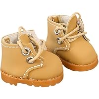 BelleFlair Mini Stiefel Beige für Vinyl Plush Toy Keychain Puppen 15/17 cm, Miniatur Schuhe für Puppen, Outfit Zubehör für Vinyl Plush Toys
