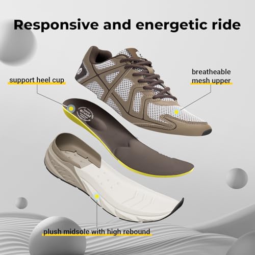 Image of FitVille Mens Walking Shoes Wide Width Thicker Cushioning Sneakers Extra Wide Shoes for Men Bouncy Shoes Non Slip Workout Gym Athletic Sneakers