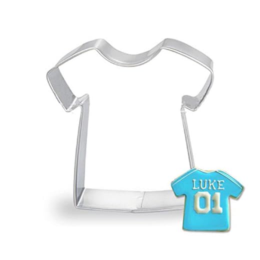 nikgic nettes Baby Camiseta en forma pastel Galletas Cutter reutilizables Galletas forma DIY Herramientas de mordaza, T-shirt, 6.3cm*6.2cm*2cm