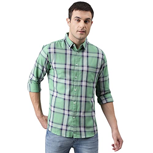 Image of Dennis Lingo Men's Checkered Slim Fit Cotton Casual Shirt