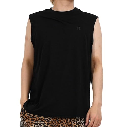[Hurley] �����Y RASH SLEEVELESS ICON TANK ���S UV�J�b�g ���b�V���^���N ���O���΍� ���b�V�� �^���N�g�b�v �T�[�t�B�� �C rash-tank BKBK XXL