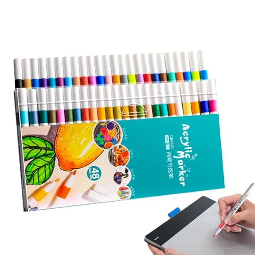 Rotuladores para textiles para niños, rotuladores para niños | Bolígrafo fino para pintura sobre roca - Materiales artísticos Colores artesanales, impermeables de secado rápido para papel, cerámica