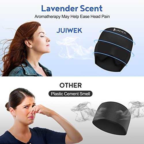 Migraine-Ice-Head-Wrap,Headache-Relief-Hat For Migraine With Cold & Hot Therapy,Flexible Ice Head Wrap For Puffy Eyes,Cold Compress Headache Relief Cap For Tension, Sinus & Stress #TOP3