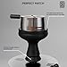 K2 Hookah Portable Acrylic Hookah Set With Everything Charocal Holder HMD Tongs Accessories Shisha Bowl (NOVA -BLACK)