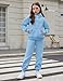 Arshiner Girls 2 Piece Outfits Fashion Half Zip Tracksuit Long Sleeve Pullover Sweatshirt Sweatpants Jogger set Activewear
