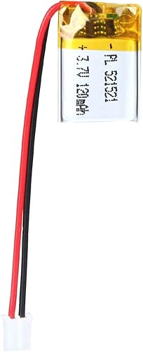 AKZYTUE 3.7V 120mAh 521521 Lipo batería recargable de iones de polímero de litio con conector JST