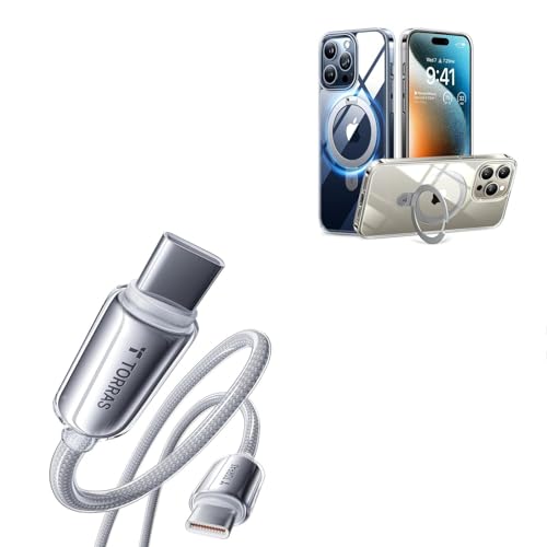 TORRAS iPhone 15 Pro Case with USB C Cable