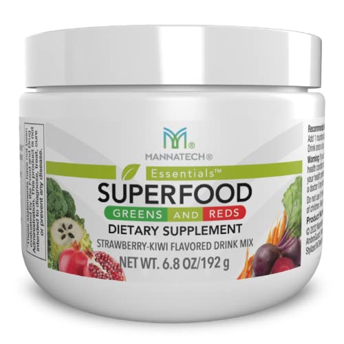 Mannatech-Superfood-Greens-and-Reds-192g-Strawberry-Kiwi-Phytonutrients-from-Beet-Root-Powder-Spirulina-Powder