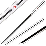 Sword Manor Bambus Anime Uchiha Sasuke Katana Schwert Cosplay Ninja Katana-AMA no Murakumo no Turugi Schwert 101 cm/39,7 Zoll weiß