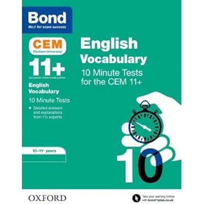 Bond 11+ CEM Vocabulary 10 Minute Tests: Ready for the 2026 Cambridge Select Insight exam