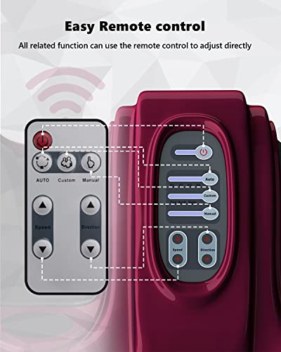Arlime Foot Massager Machine With Remote Shiatsu Foot Massager For Pain Relief, Plantar Fasciitis, Blood Circulation, Calf And Foot Massager Deep Kneading For Calf Leg Ankle, 4 Massage Modes, Burgundy #TOP2
