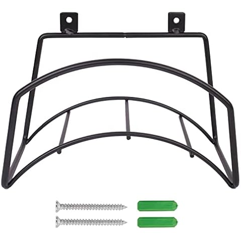 BLOSTM Wall Mounted Garden Hose Hanger - Solid Steel Hosepipe Holder for Wall Storage with All Fittings Included in This Sturdy Garden Hose Holder Kit with a Neat Elegant Design Cover