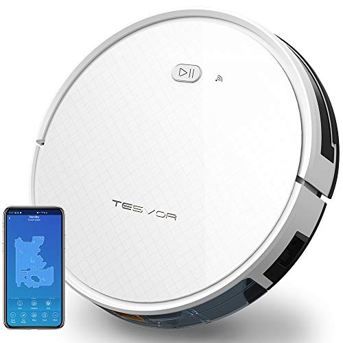 Tesvor Robot Vacuum Cleaner, Robotic Vacuum and Mop, 1800Pa Strong Suction, WiFi/App/Alexa, Quiet, Self-Charging