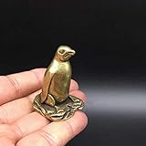 Breite: 3,0 cm. Zoharm Chinesischer Messing-Briefbeschwerer, hübscher antarktischer Pinguin, Tee-Haustier, exquisite kleine Statuen