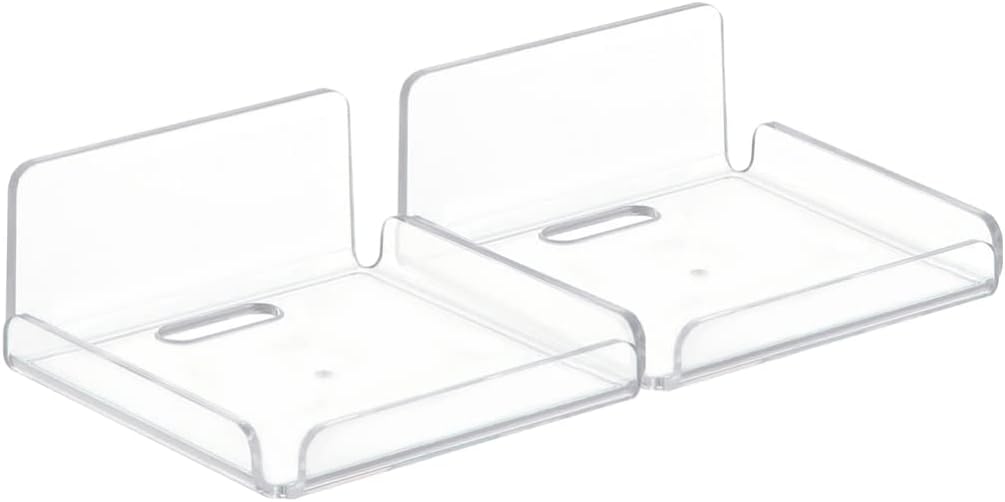 Cabilock 2 Pcs Acrylic Floating Wall Shelves Small Wall Shelf Speaker Stand for Security Cameras Baby Monitors Speakers