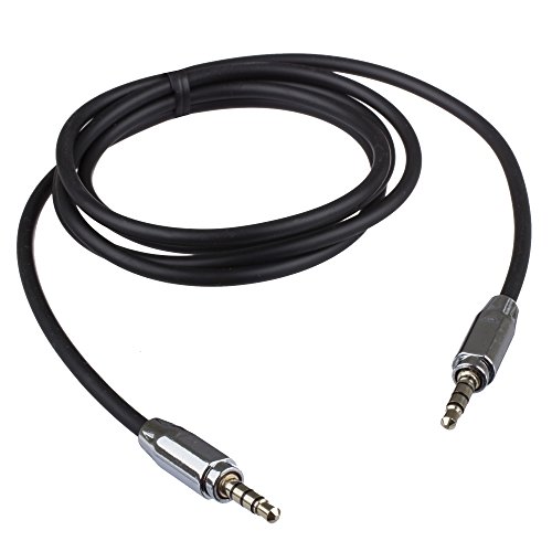 Lilware Rubberized 35 Inches (90 cm) Aux Audio Cable 3.5mm Jack Male to Male Cord For Multimedia Devices - Black - Image 2