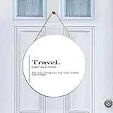 Lustige Definition Of Travel Wandkunst – lustige Zitate & Sprüche Willkommensschild für Haustür
