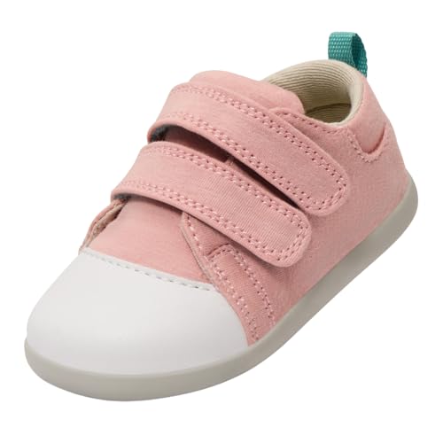 Ten Little First Walker Baby Shoes & Toddler Shoes for Boys & Girls - Lightweight, Breathable Cotton Baby Walking Shoes - Non-Slip, Wide-Feet Walking Shoes for Babies - Rose Pink, Size 6