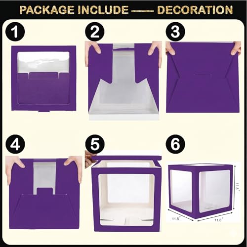 Image of Black and Purple Graduation Decorations Class of 2026 - Graduation Balloon Boxes, Balloon Arch Garland Kit, Party Decorations 2026 for Any Grades