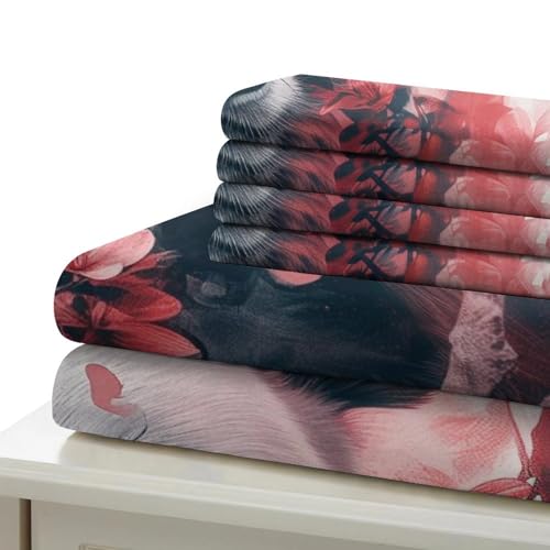Housse de couette panda 3D 140x200 ensemble literie microfibre single