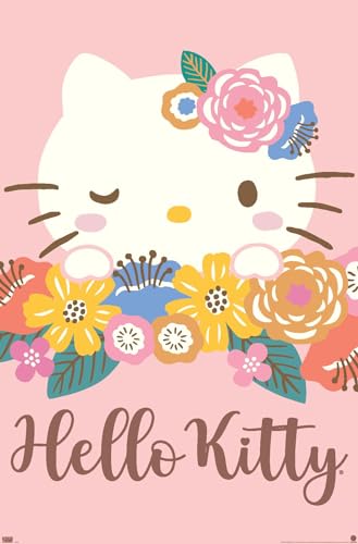 Hello Kitty and Friends: 24 Flowers - Hello Kitty Wall Poster, 34L' x 22.4W', Unframed Version