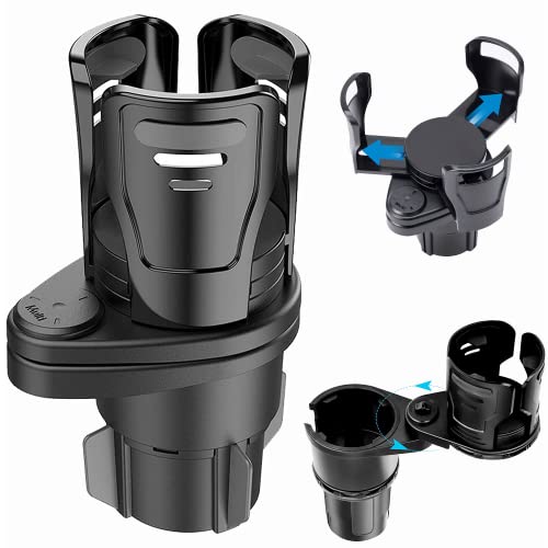 Car Cup Holder Expander – 2 In 1 Multifunctional Car Cup Holder Expander With Adjustable Base For Seat Automotive Auto – All Purpose Dual Car Cup Holder And Organizer For Large Bottles Drinks Mugs. #TOP7