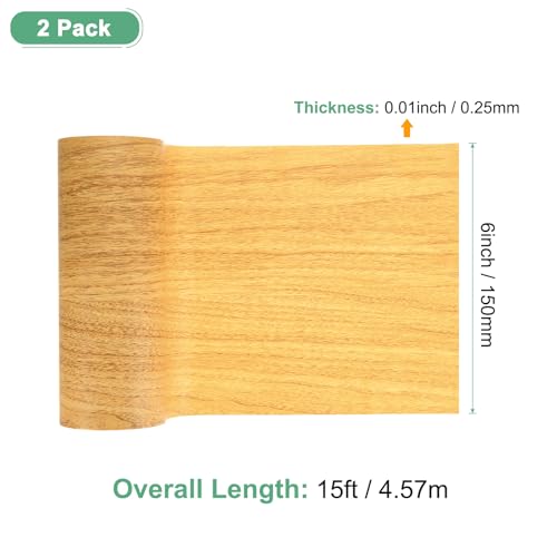 Image of M METERXITY 2-Rolls Wood Grain Repair Tape, 6 Inch x 15ft Self-Adhesive Wood Floor Tape, Realistic Textured Repair Patch, Contact Paper for Furniture /Floors [Golden Camel]