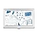 Blue Grid Strokes Chemistry Symbol Business Card Holder Case Pocket Box Wallet