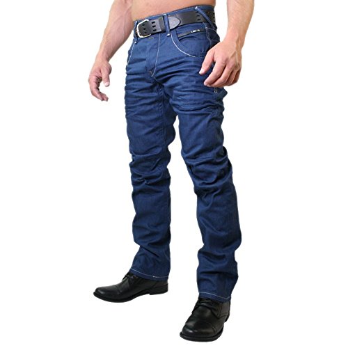 VERBIGRACIA - Jack & Jones Boxy Powel Jos 373, Jeans da Uomo, Blu(Blau (Jos 373)), 46/48 it (33w/26l