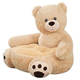 Pequeño sofá Silla Oso puf Asiento, cojín de reposabrazos de Felpa, salón en Forma de Animal para Sala de Juegos, Dormitorio, guardería, decoración del hogar Teddy Bear