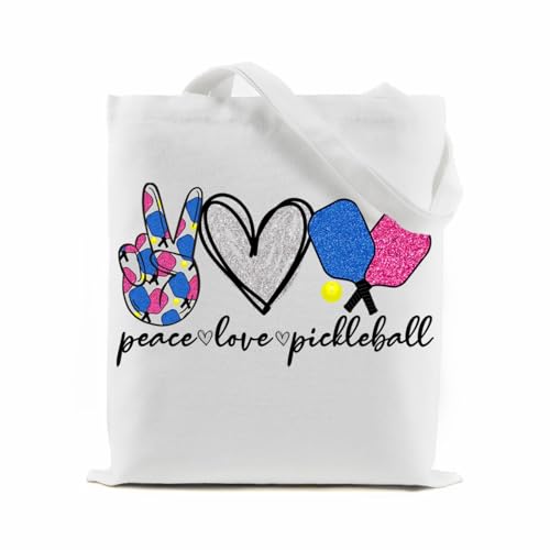 Odebyata Tote Bag for pickleball Sport Lovers, Gifts Tote Bag for pickleball Fans Shopping Grocery Book Bag, Small Practical Gifts for pickleball Club Members Friends Partener Trainer Besties Coach