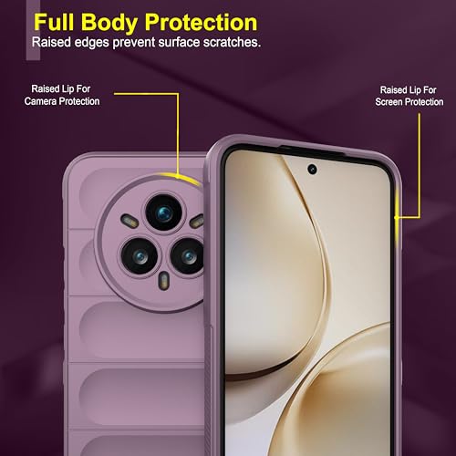 Image of amazon basics Back Case Cover for Realme 14 Pro Plus 5G | Compatible for Realme 14 Pro Plus 5G Back Cover | Liquid Silicon Magic Case with Camera Protection | Lavender